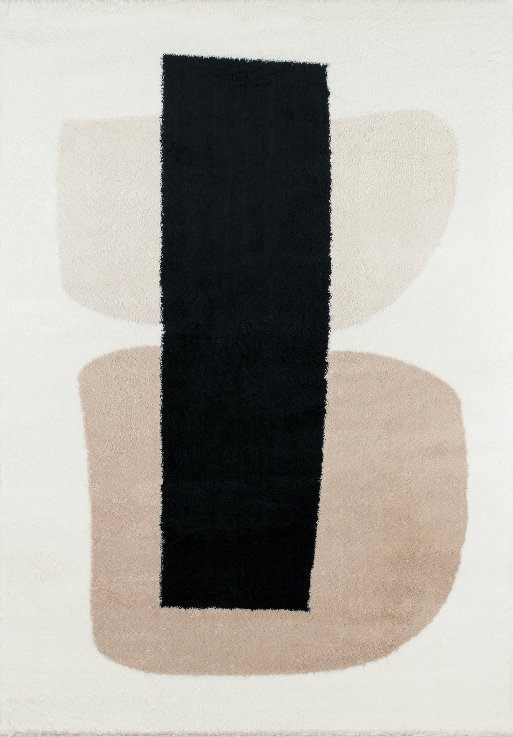 Tapis salon moderne avec motif graphique beige, gris et noir-160x230 KARENA