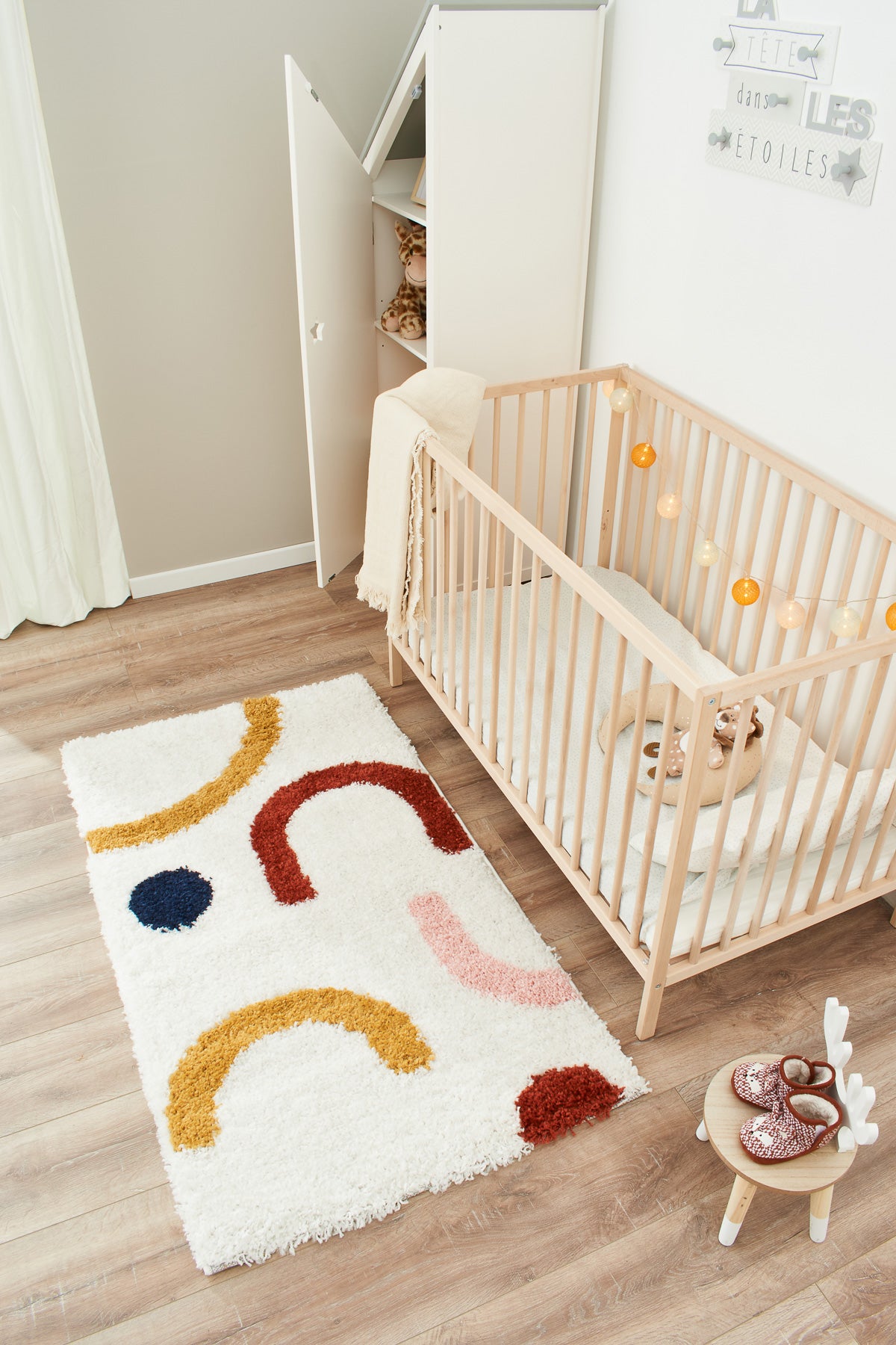 Tapis enfant multicolore  à motif ludique : AQU109MUL AQUARELLE