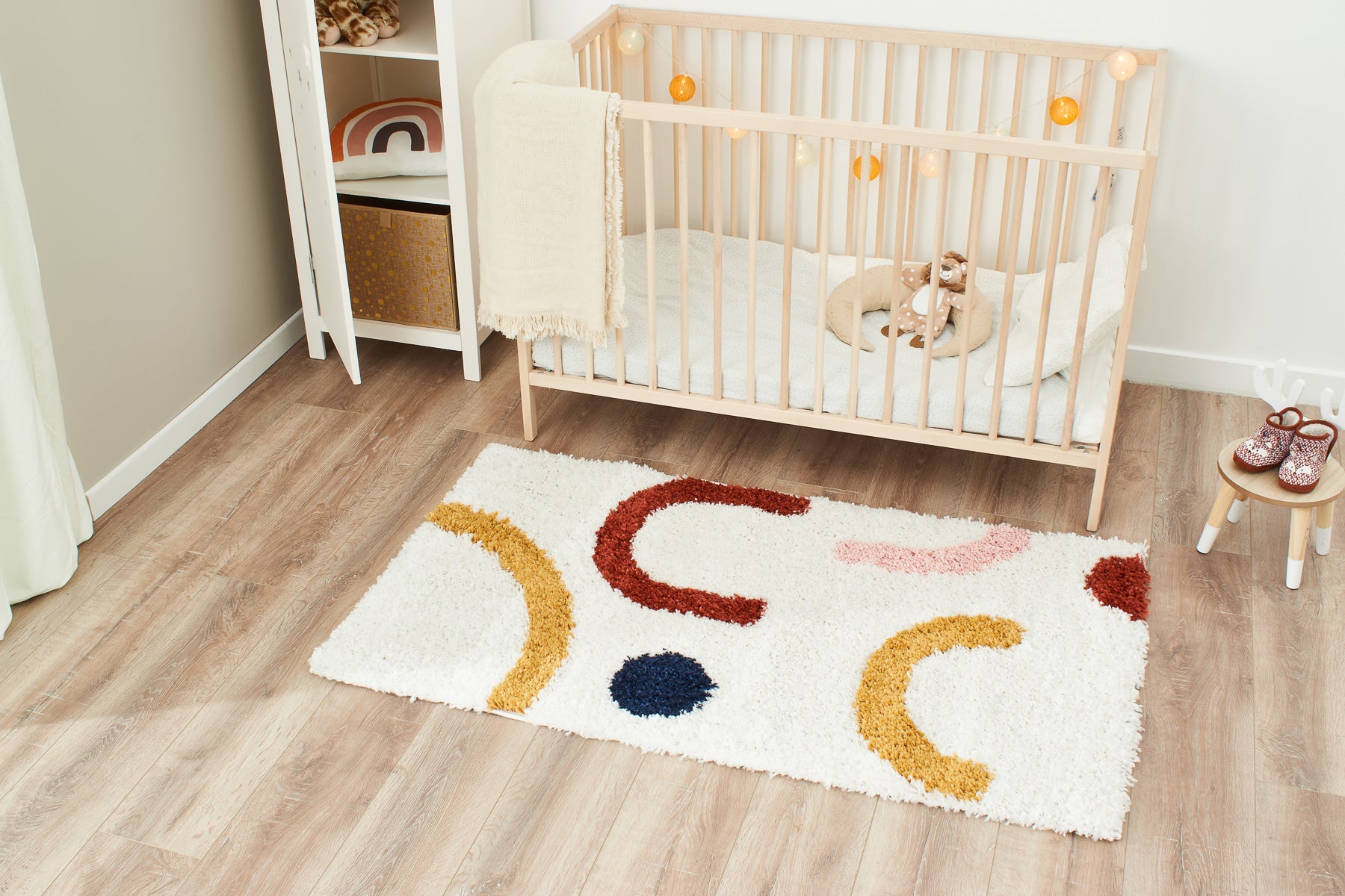 Tapis enfant multicolore  à motif ludique : AQU109MUL AQUARELLE