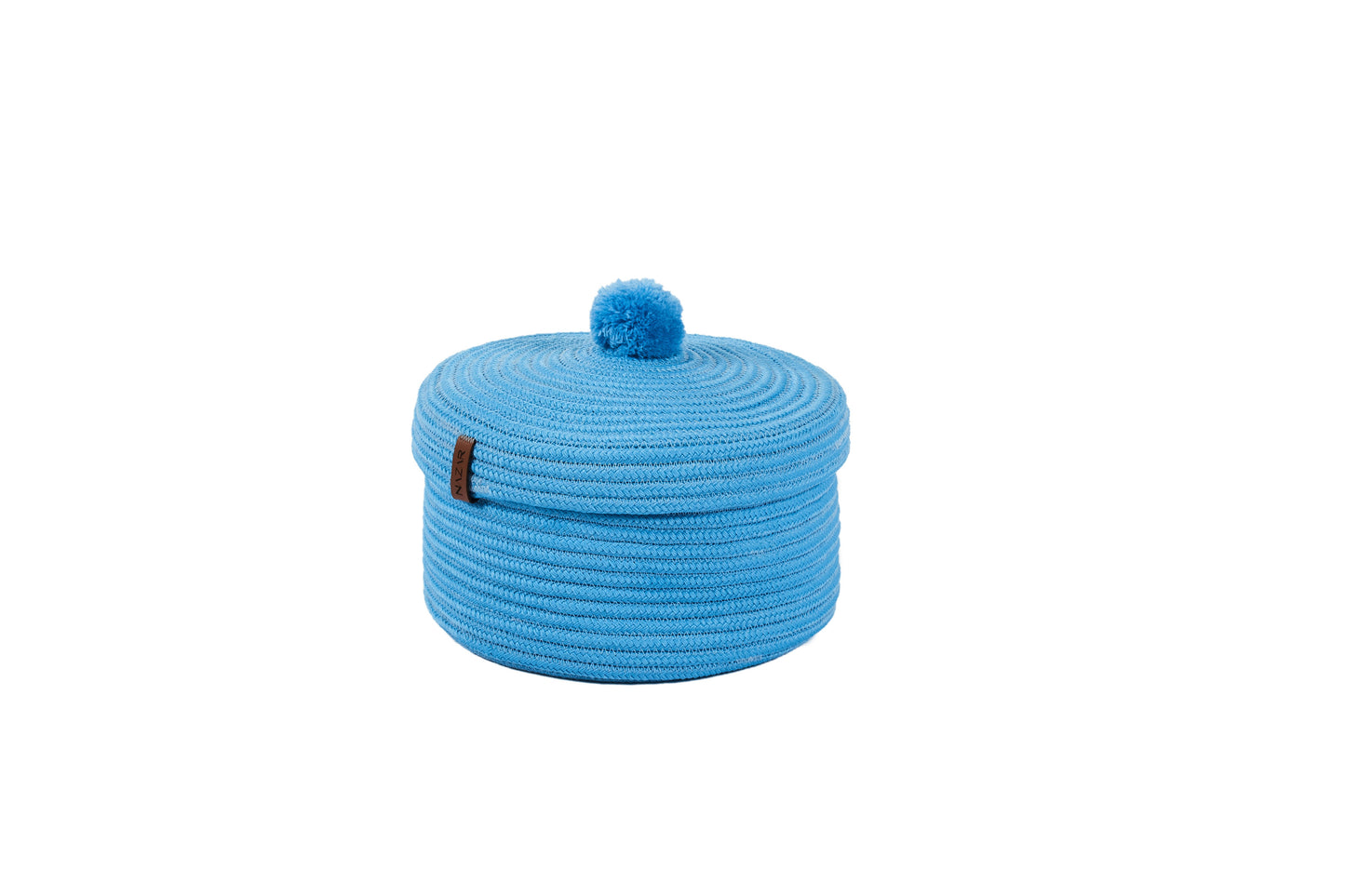 Paniers de rangement enfant en aspect jute fait main bleu : CAL4304BLE - Nazar rugs