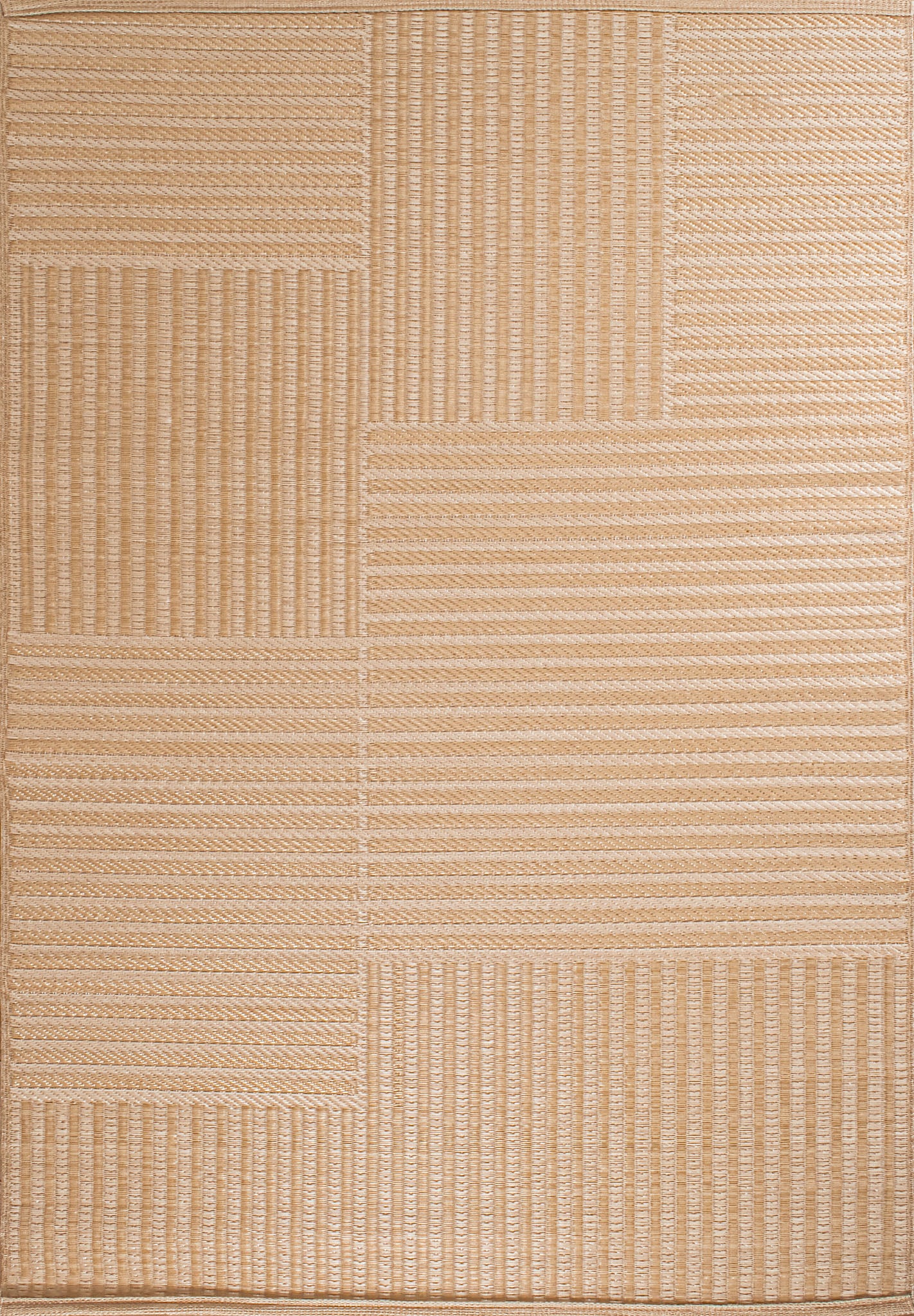 Tapis d'extérieur motif géométrique beige :  CAP1745BEI CAPRI