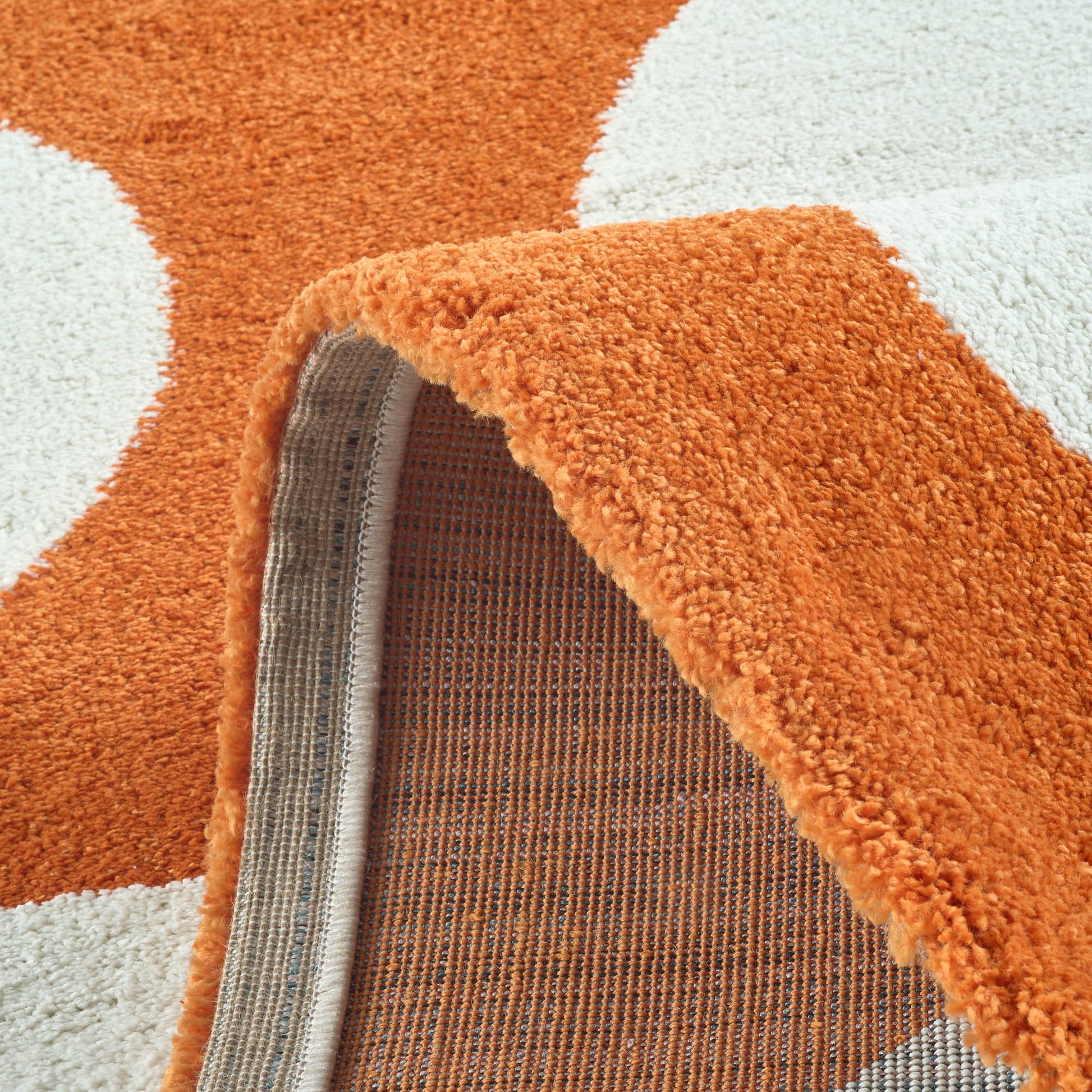 Tapis retro style année 70 orange GROOVY