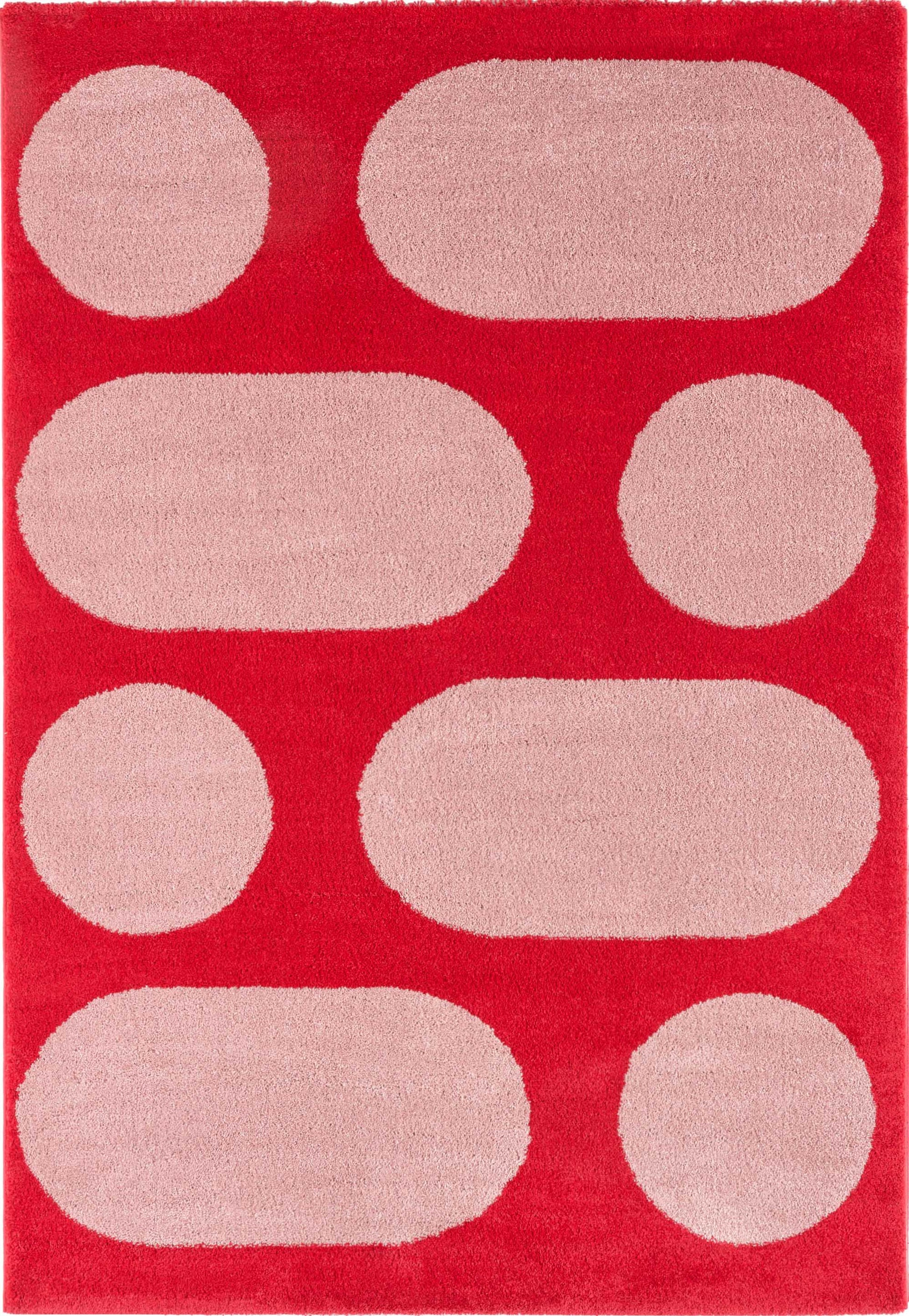 Tapis retro style année 70 - rouge - Groovy GROOVY