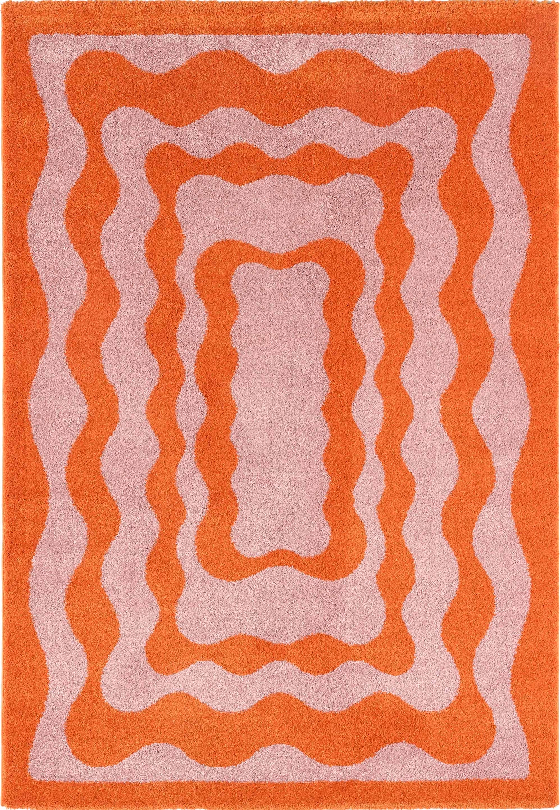 Tapis vintage style année 70 - orange- Groovy GROOVY