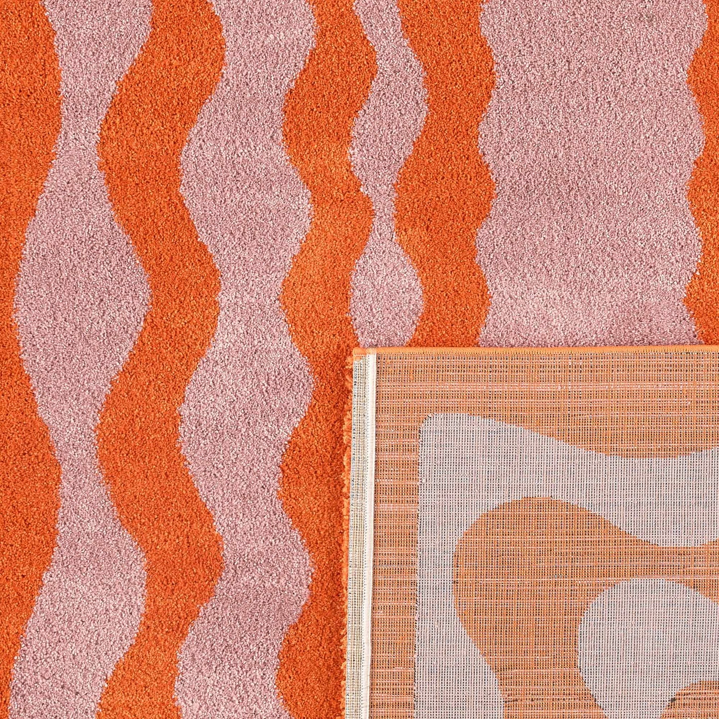 Tapis vintage style année 70 - orange- Groovy GROOVY