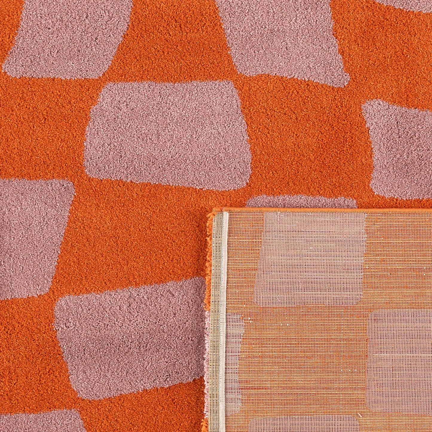 Tapis vintage année 70 - Orange- Groovy GROOVY