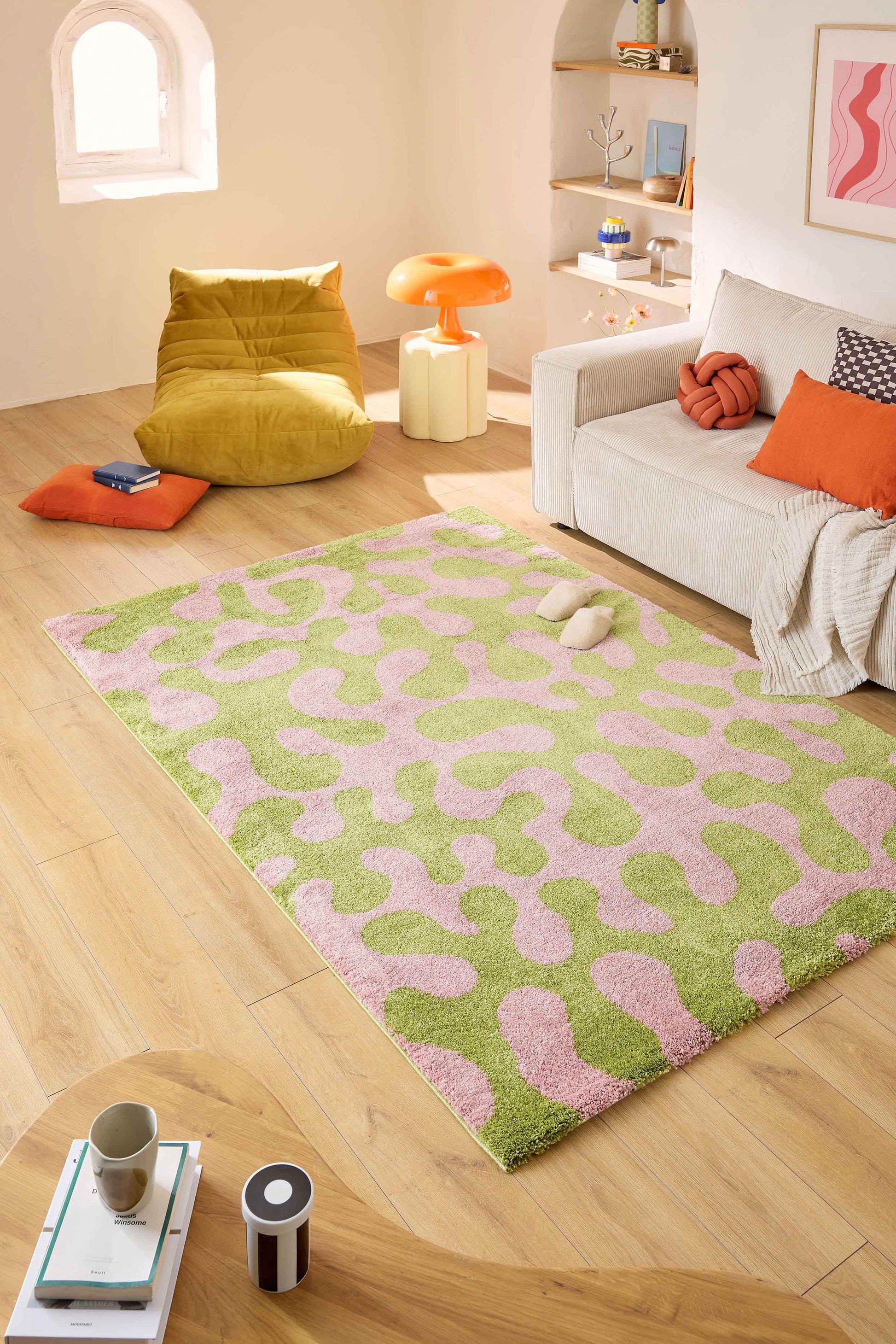 Tapis salon vintage - Vert- Groovy GROOVY