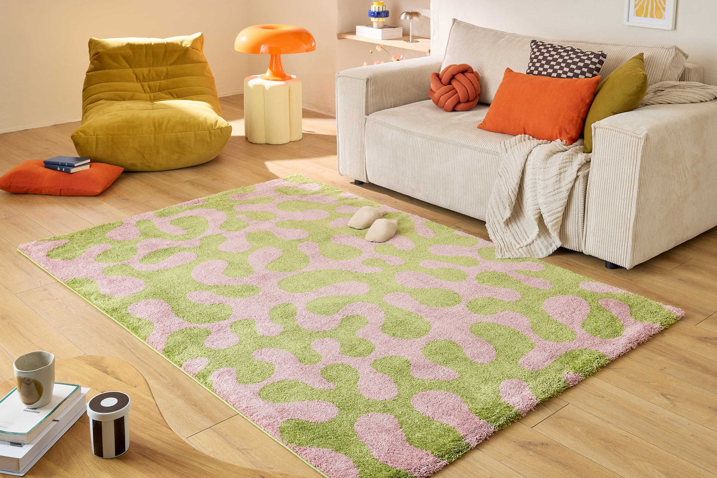 Tapis salon vintage - Vert- Groovy GROOVY