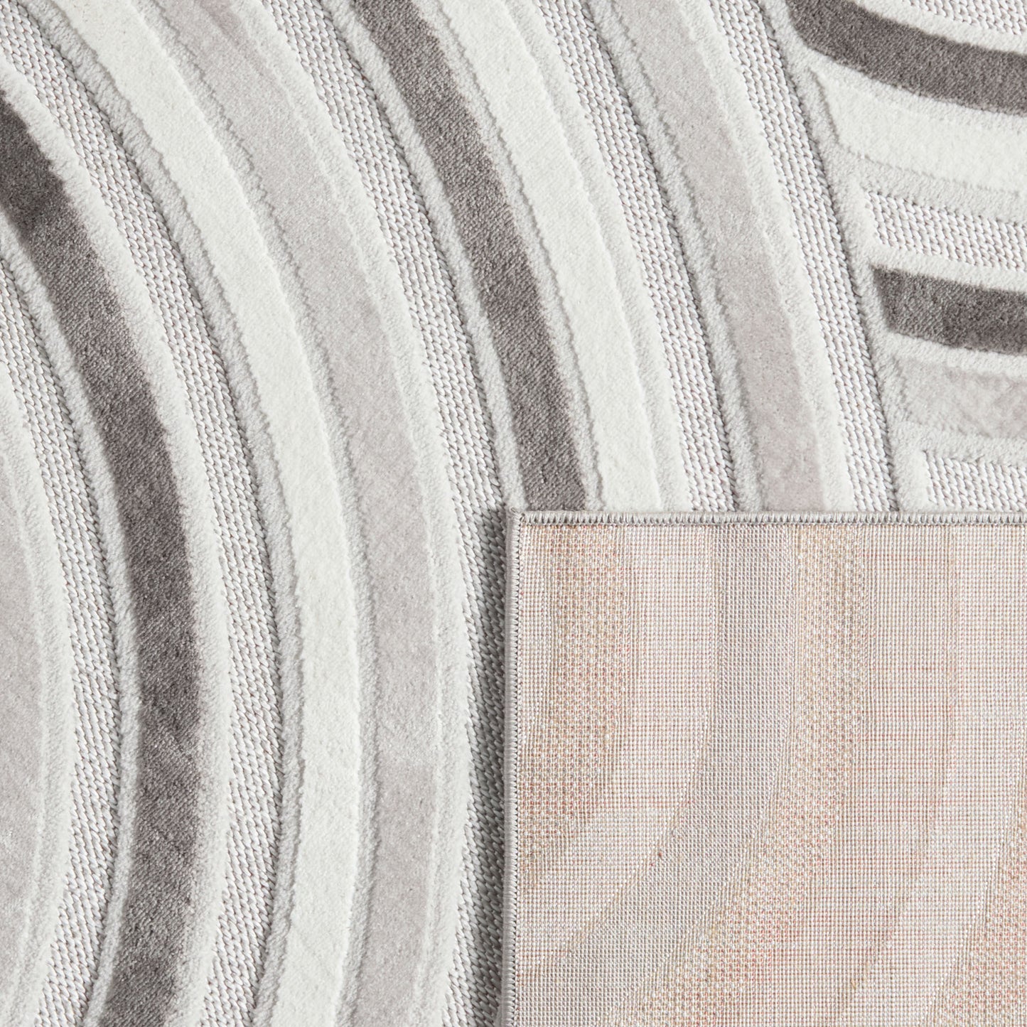 Tapis intérieur extérieur motif arc gris : LOO312GRI loopin