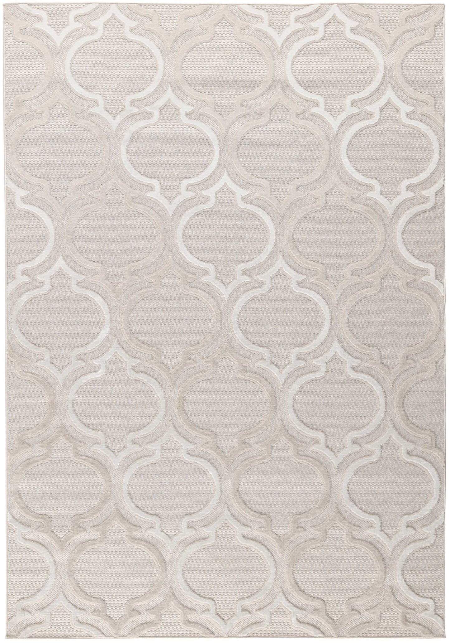 Tapis intérieur extérieur motif pique crème : LOO329CRE LOOPIN