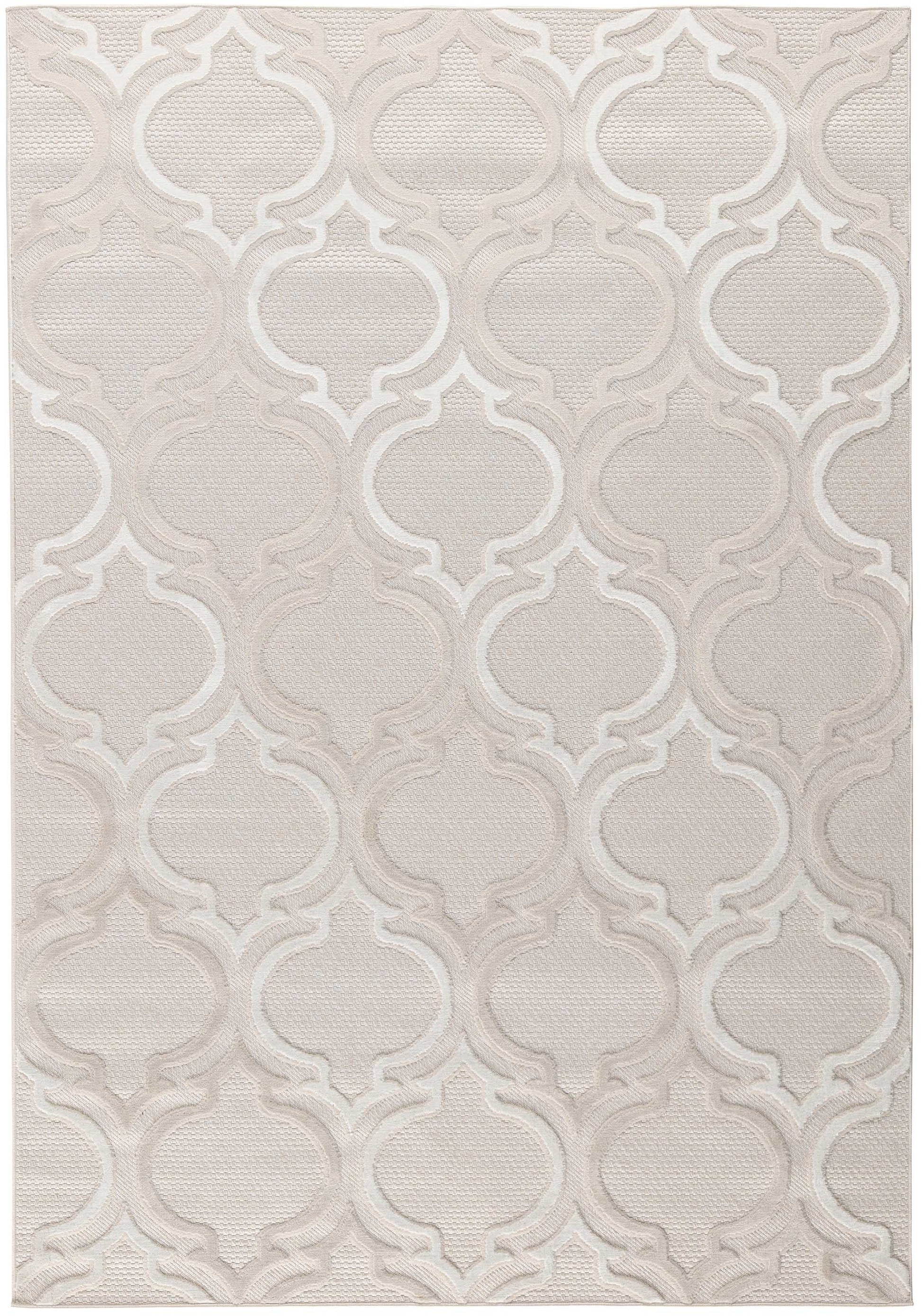 Tapis intérieur extérieur motif pique crème : LOO329CRE LOOPIN