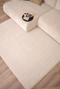 Tapis de salon à reliefs crème : OPP1017CRE Nazar rugs