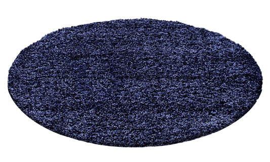 OTTAWA - Tapis Shaggy Uni Rond - OTT1500NAV