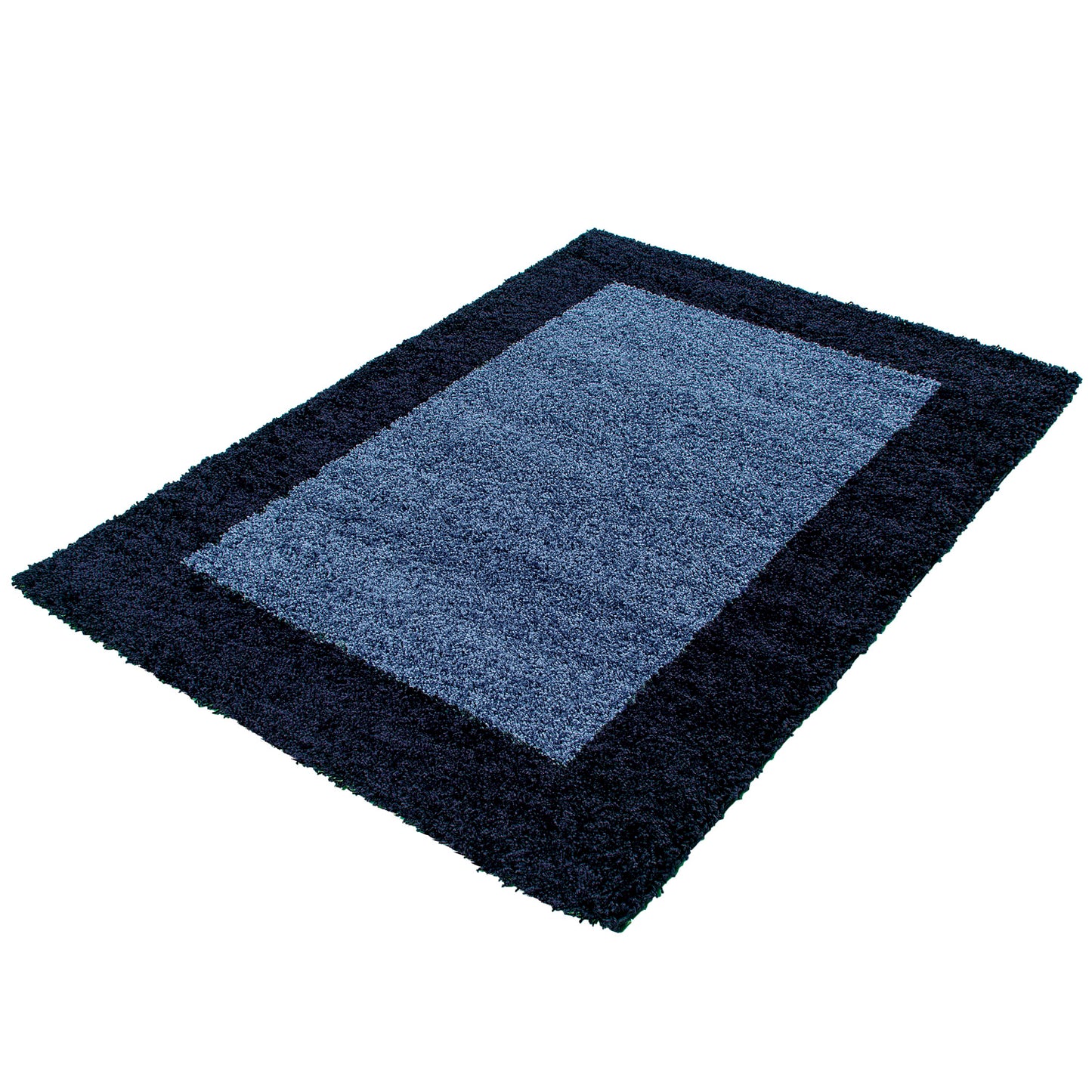 OTTA - Tapis Shaggy à motif Cadre - OTT1503NAV