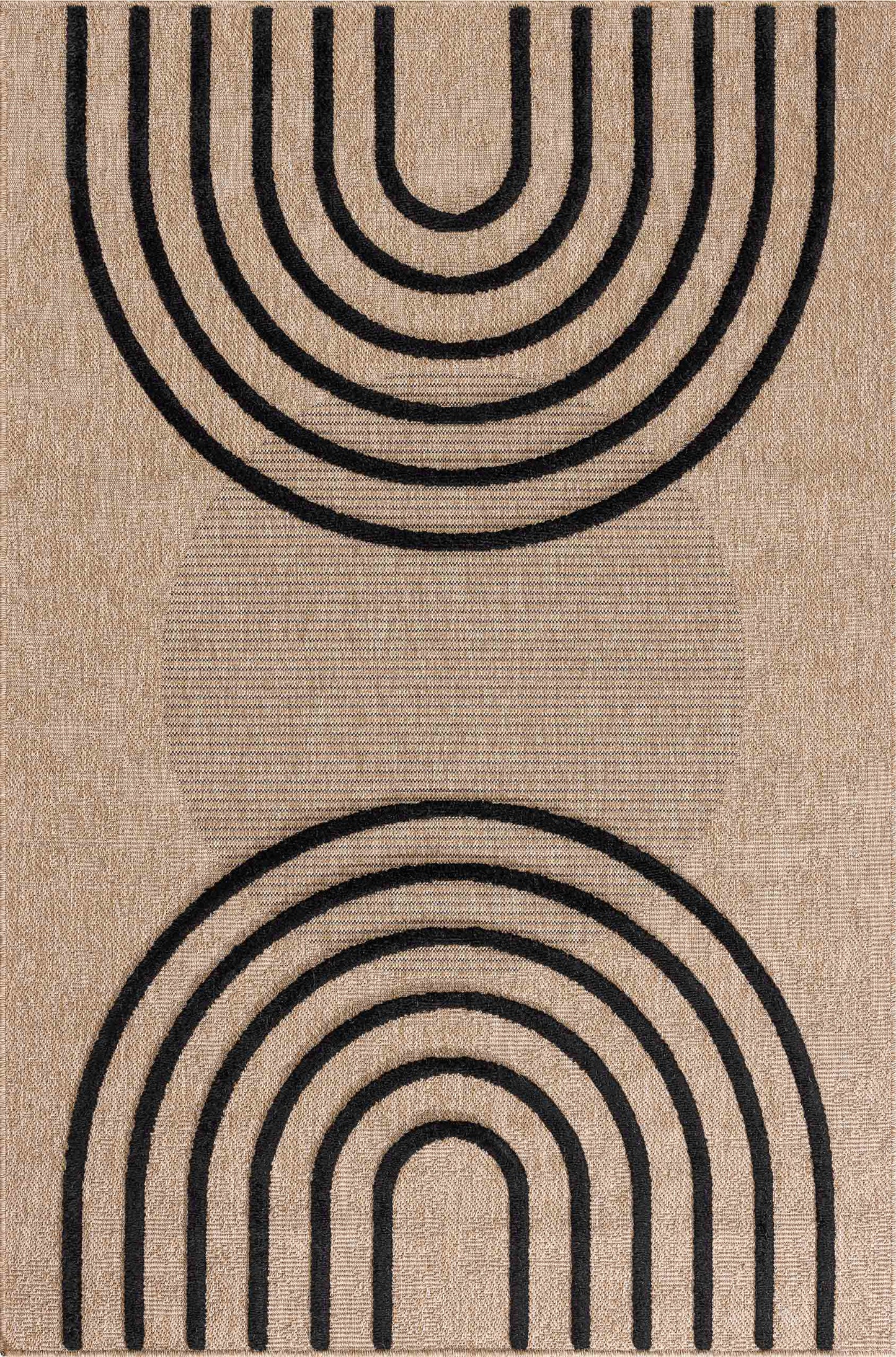 Tapis aspect jute - Palma - Motif arc-de-cercle PALMA