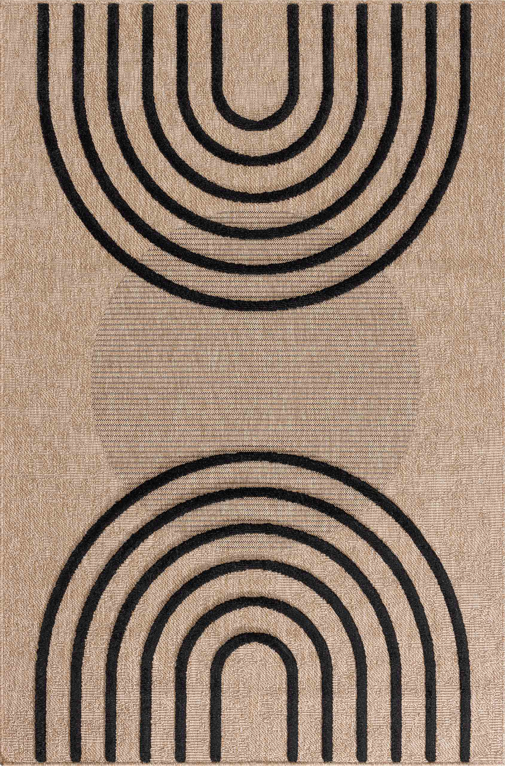 Tapis aspect jute - Palma - Motif arc-de-cercle PALMA