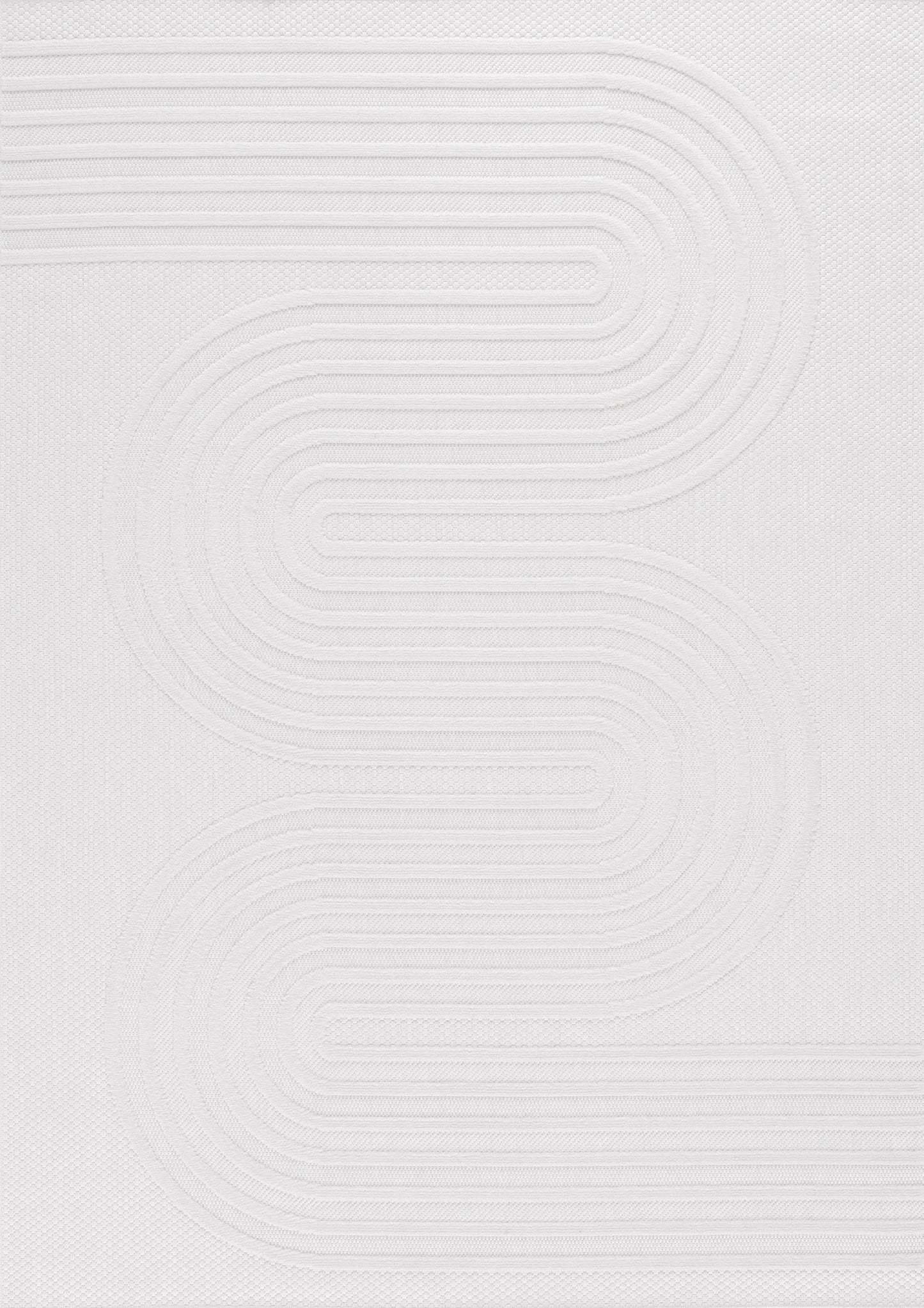 Tapis intérieur et extérieur motifs de vagues SANTORINI Blanc : SAN987BLA Nazar rugs