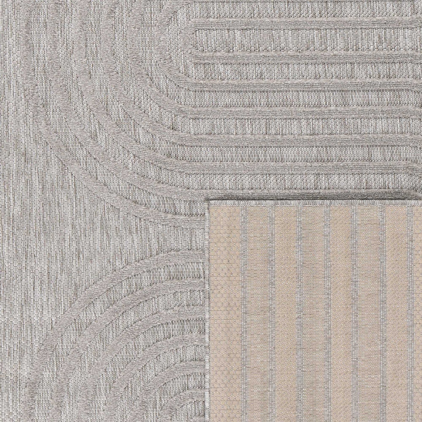 Tapis intérieur et extérieur motifs de vagues SANTORINI Gris : SAN987GRI Nazar rugs