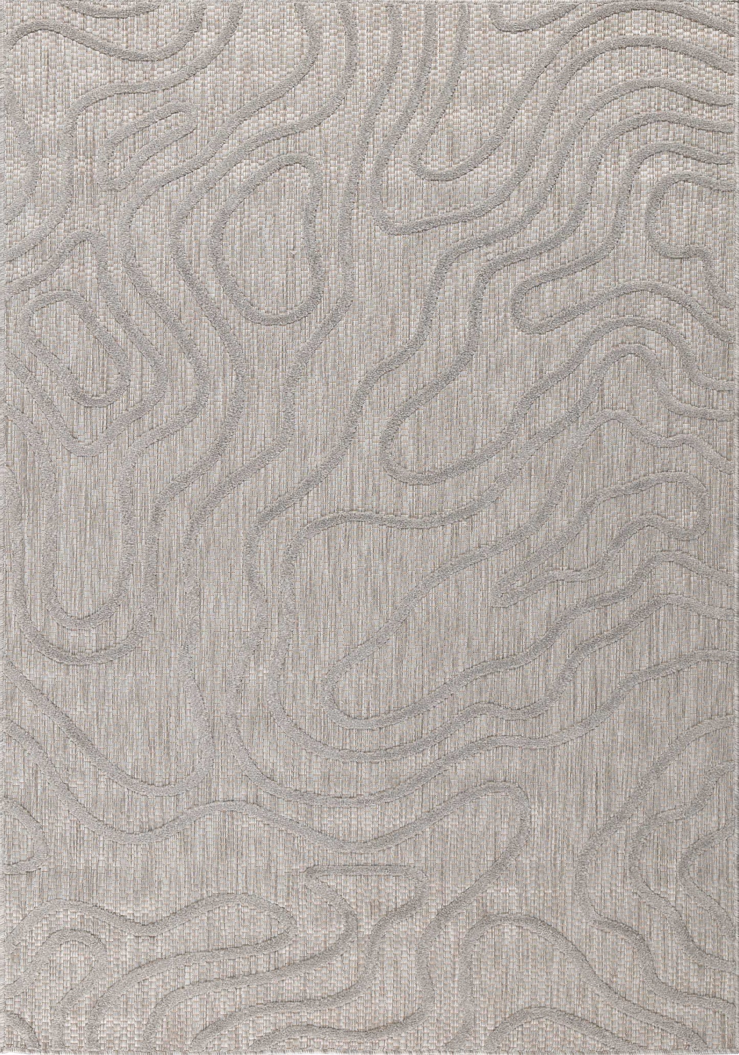 Tapis d'intérieur et extérieur au motif abstrait Santorini Gris : SAN988GRI Nazar rugs