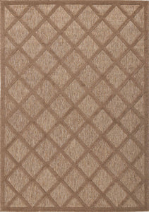 Tapis d'intérieur et d'extérieur motifs losange Beige : SAN991BEI Nazar rugs
