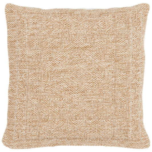 Housse de coussin beige effet jute naturel Nazar rugs