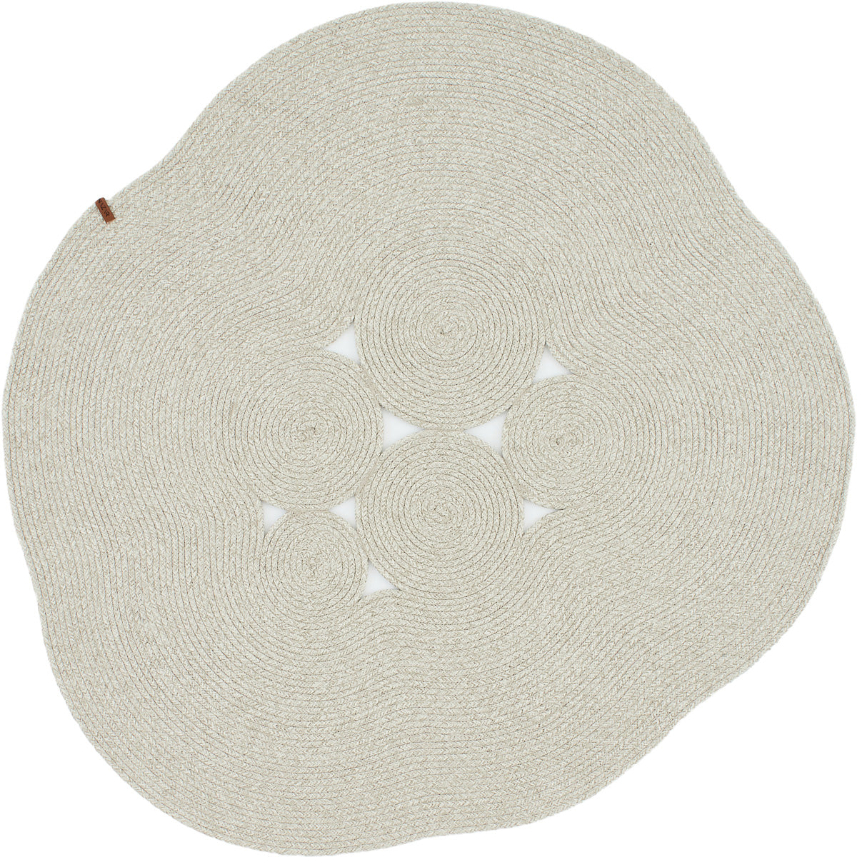 Tapis rond effet jute : LIM4508GRI - Nazar rugs