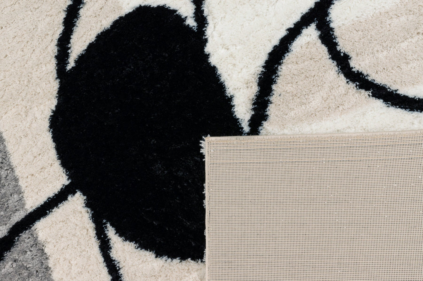 Tapis abstrait beige, noir et gris Nazar rugs