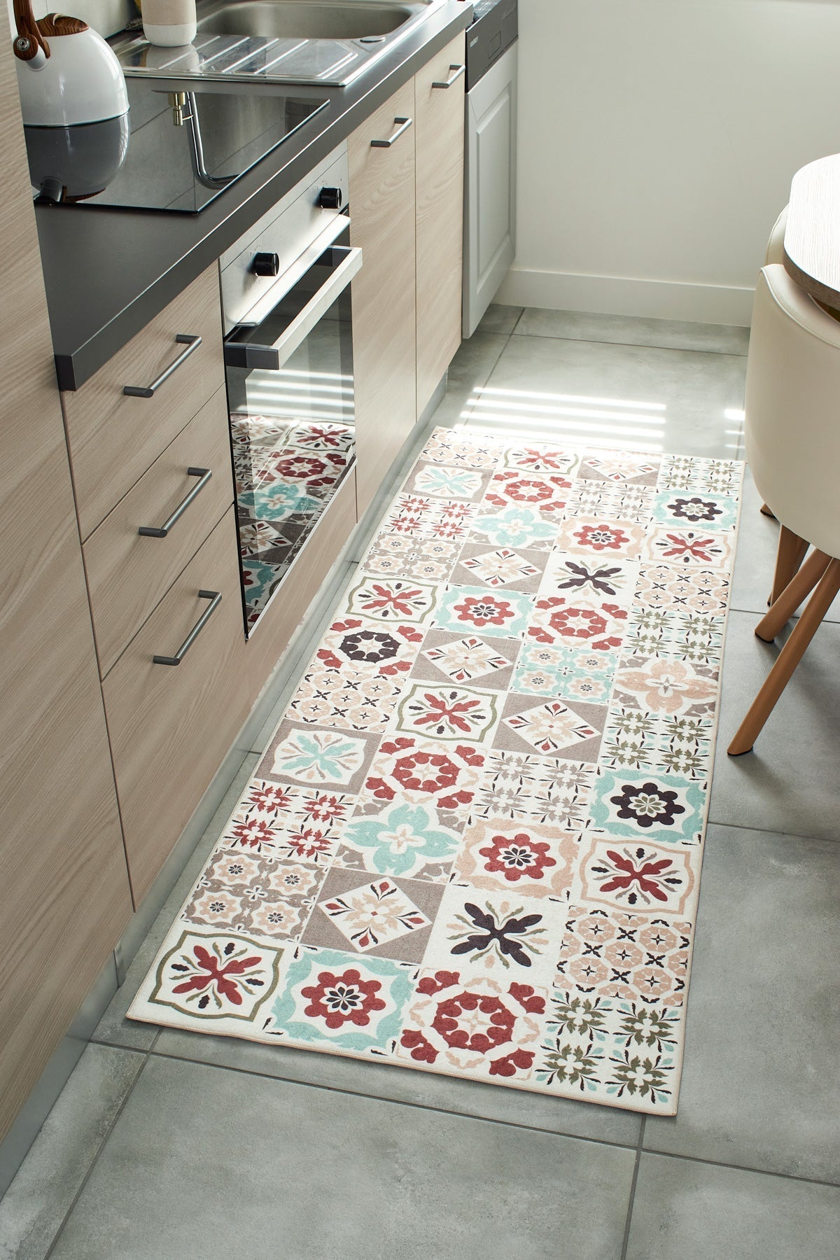 Tapis de cuisine carreaux de ciment Nazar rugs