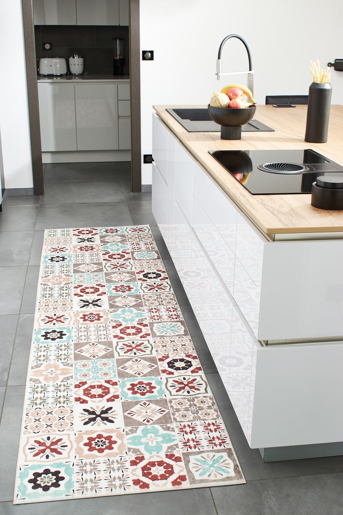 Tapis de cuisine carreaux de ciment Nazar rugs