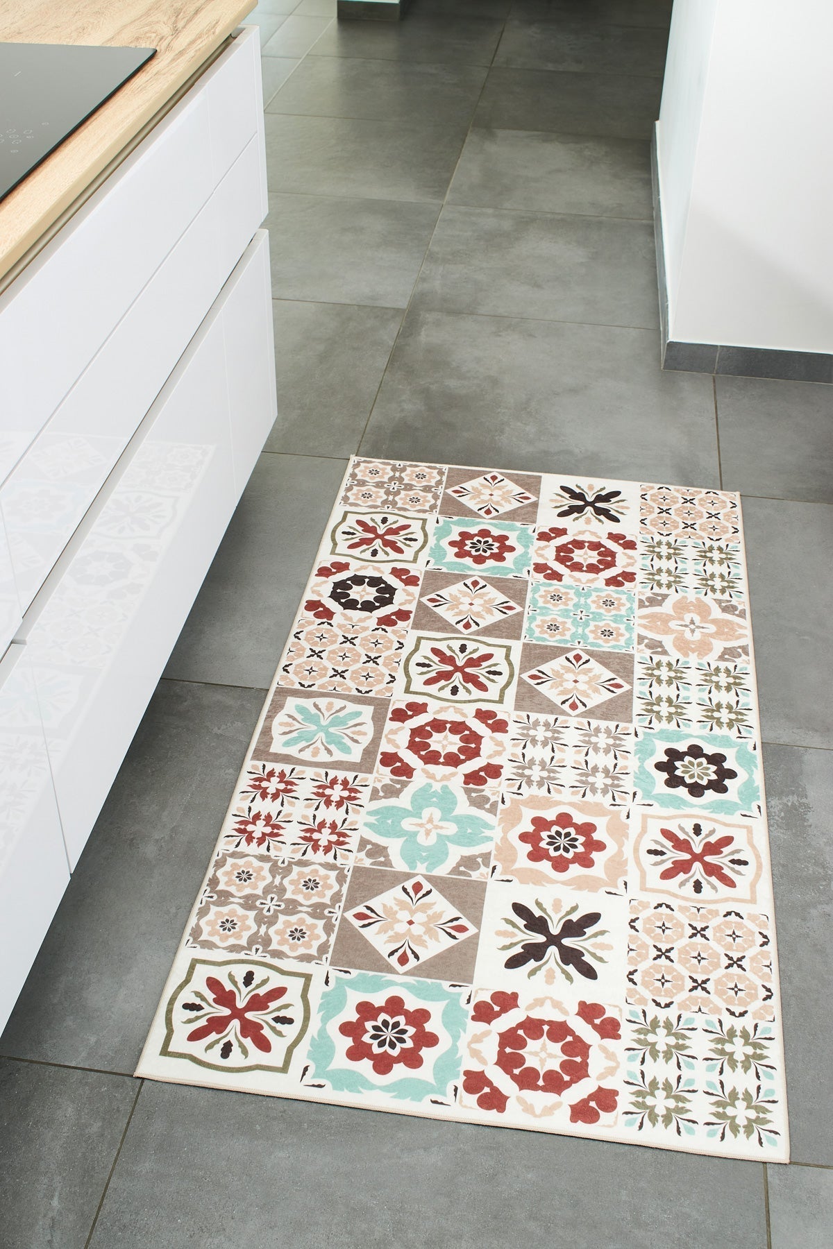 Tapis de cuisine carreaux de ciment Nazar rugs