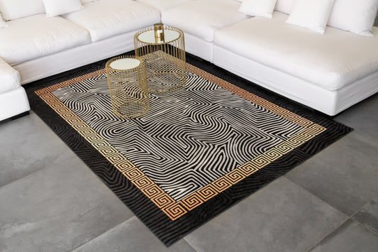 Tapis de salon motif moderne Nazar rugs