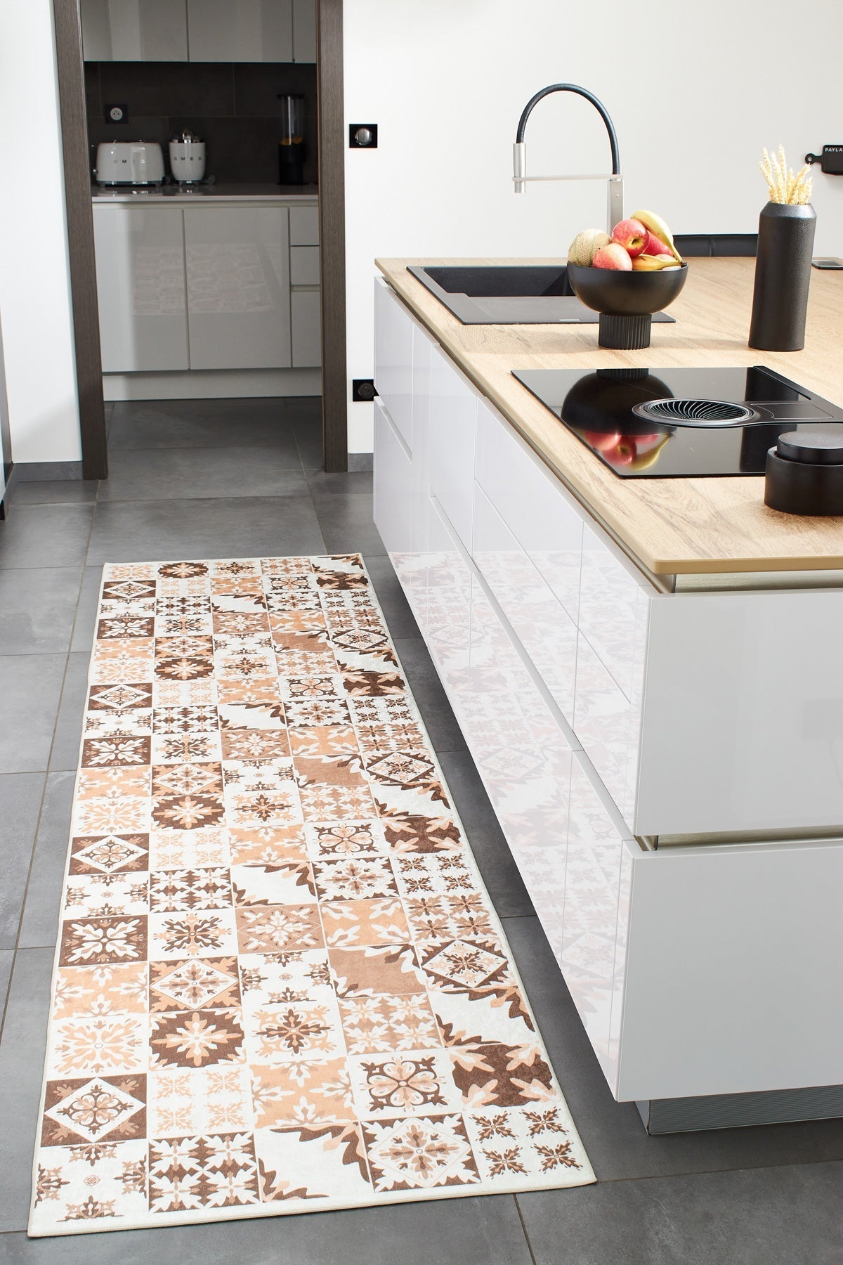 Tapis de sol cuisine carreaux de ciment Nazar rugs