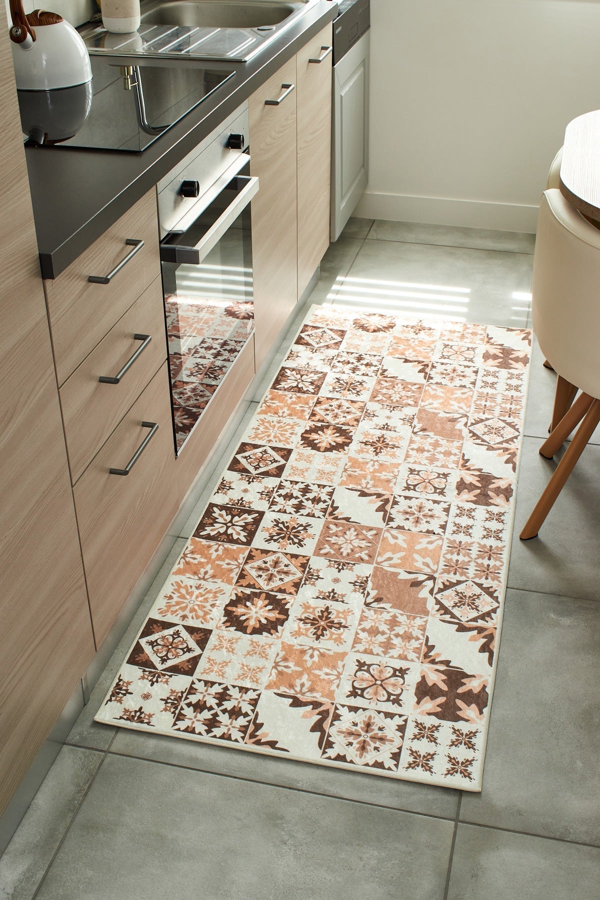 Tapis de sol cuisine carreaux de ciment Nazar rugs