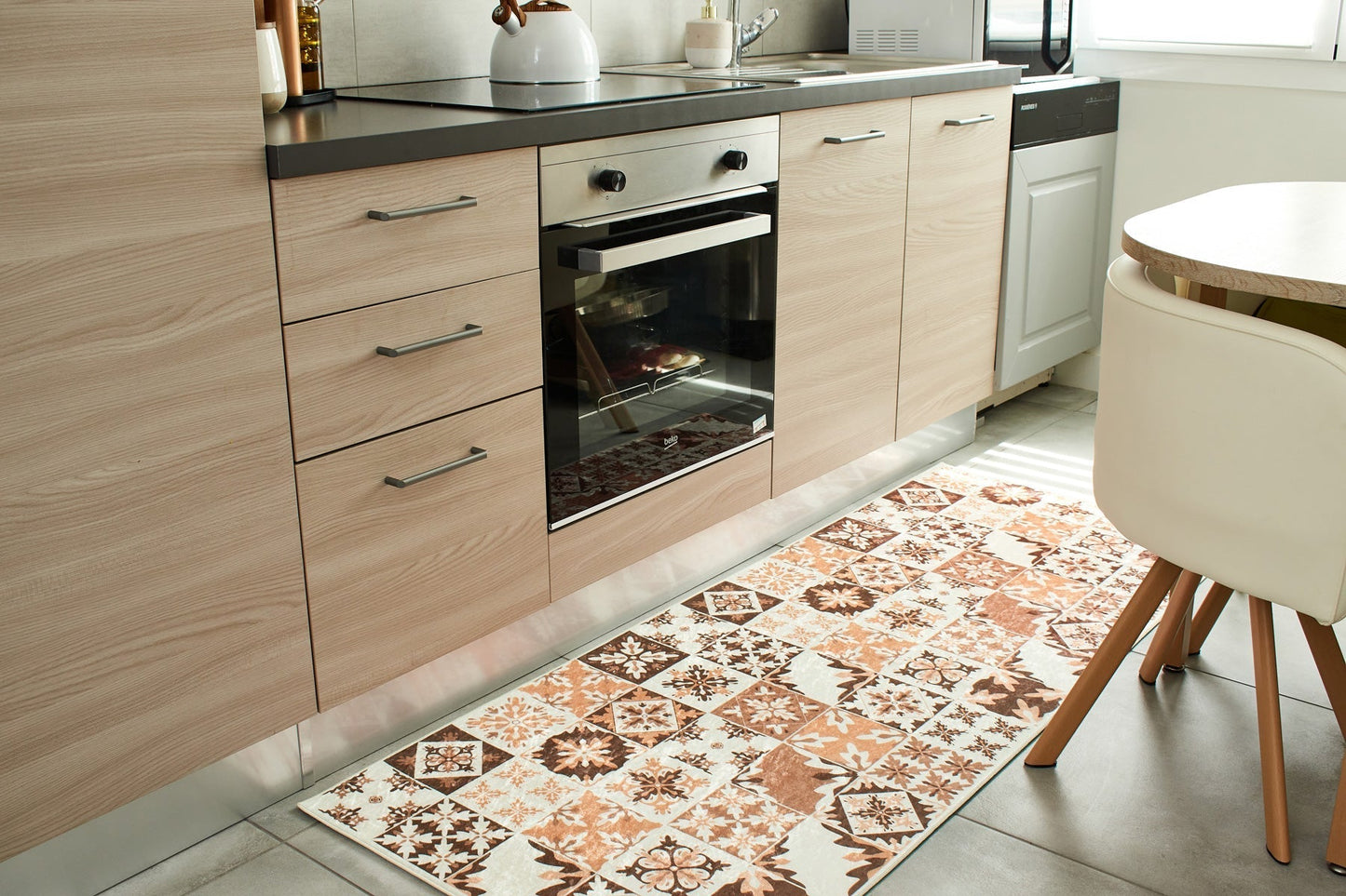 Tapis de sol cuisine carreaux de ciment Nazar rugs