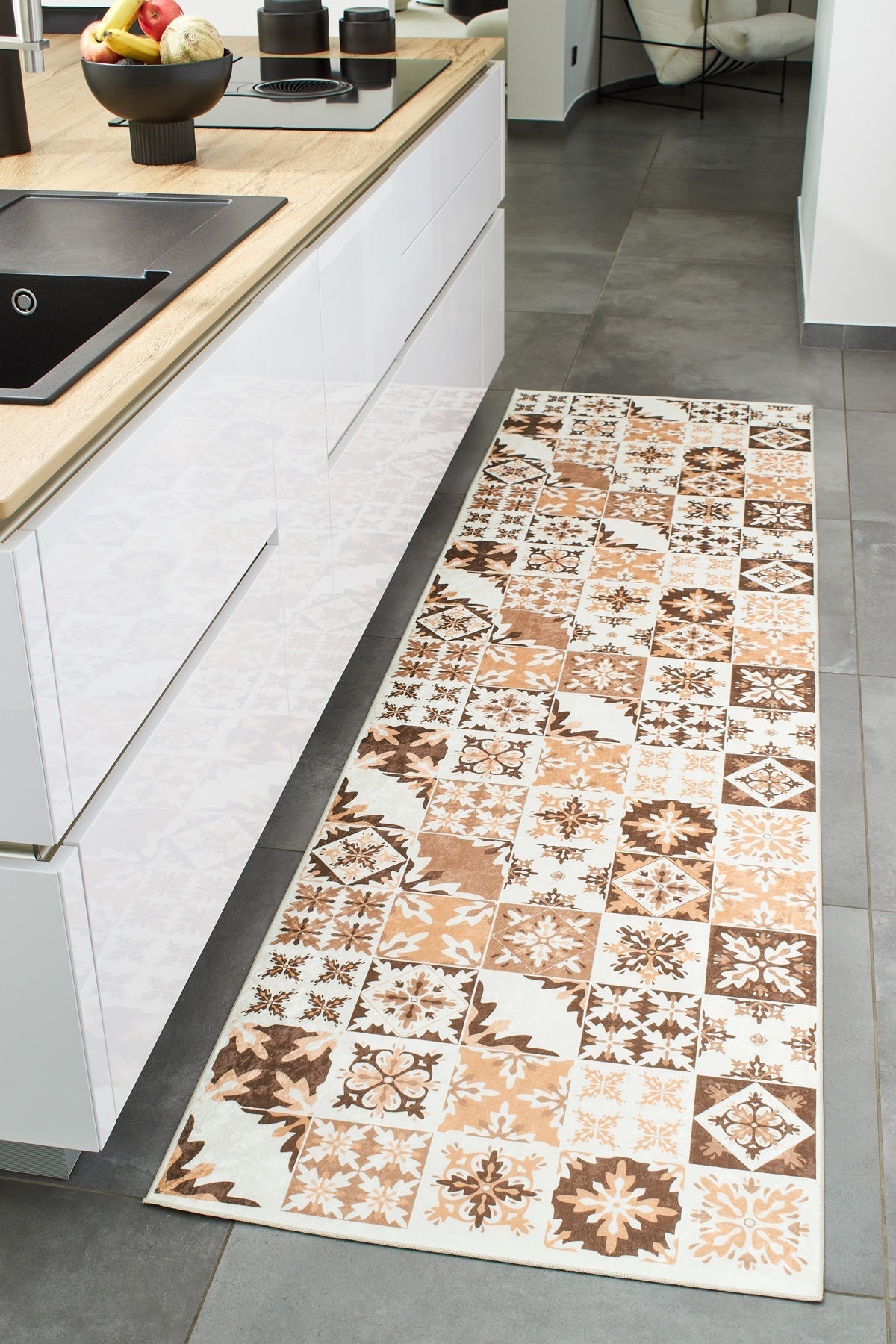 Tapis de sol cuisine carreaux de ciment Nazar rugs