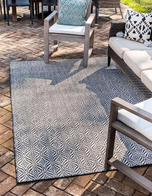 Tapis indoor outdoor noir et blanc Nazar rugs