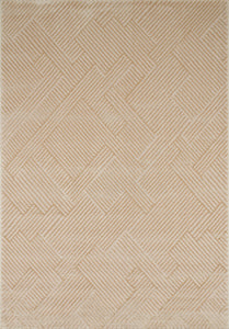COSY 157B - Tapis beige avec motifs arcs en relief