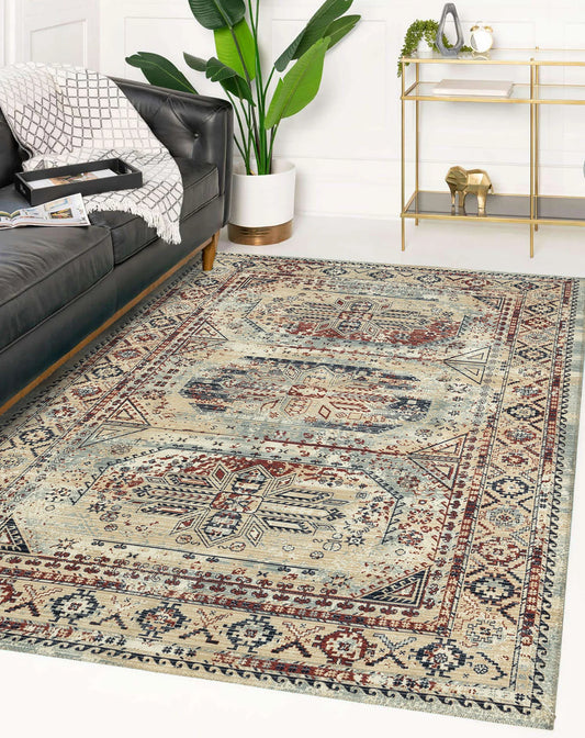 Tapis lavable beige Nazar rugs