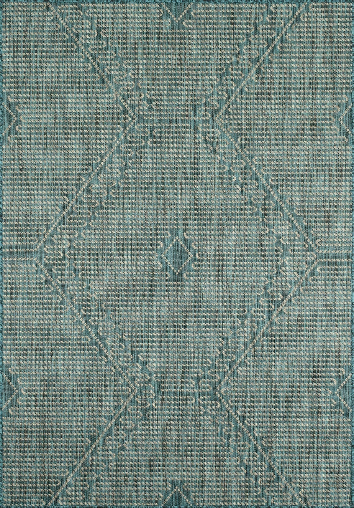 Tapis motifs géométriques turquoise Nazar rugs