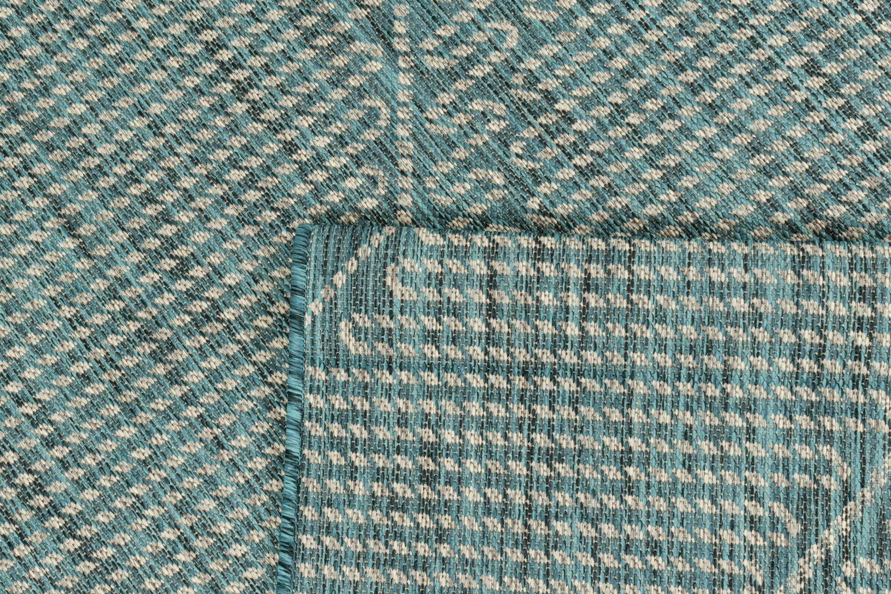 Tapis motifs géométriques turquoise Nazar rugs