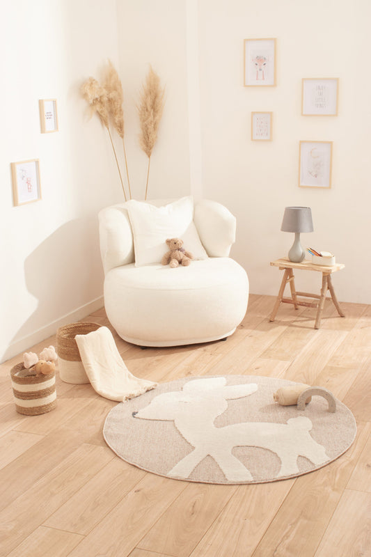 Tapis rond enfant biche Nazar rugs